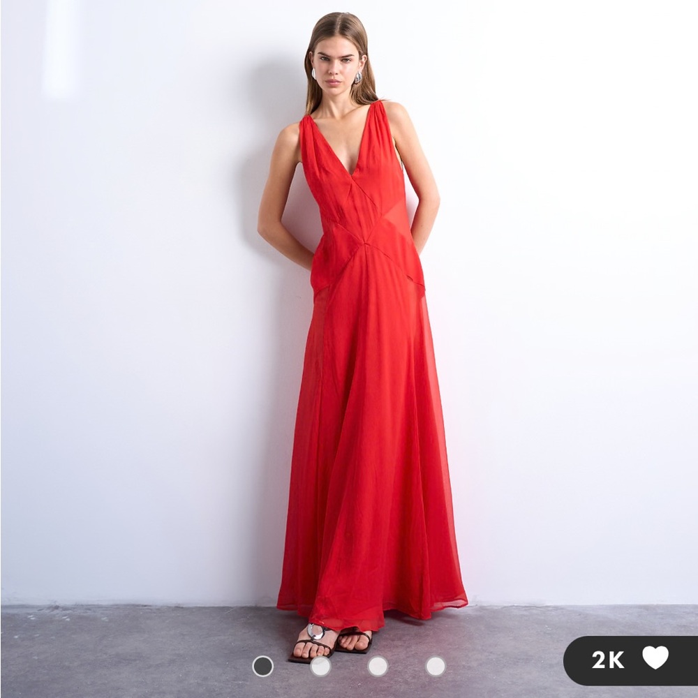 Topshop Vibrant Red Maxi Dress